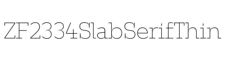 ZF2334 Slab Serif Thin Font
