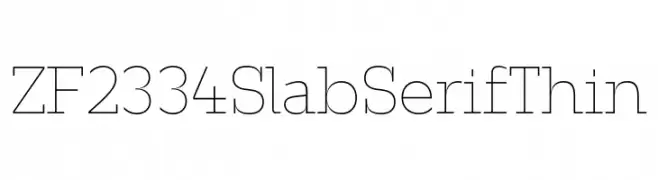 ZF2334 Slab Serif Thin  Frei Schriftart Herunterladen