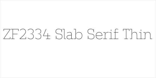 ZF2334 Slab Serif Thin Logo
