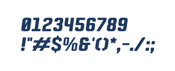 ZF2334 Square Black Italic Other Characters