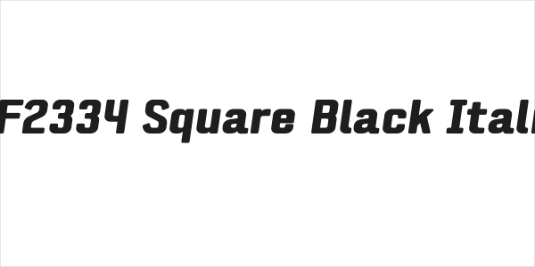 ZF2334 Square Black Italic Logo