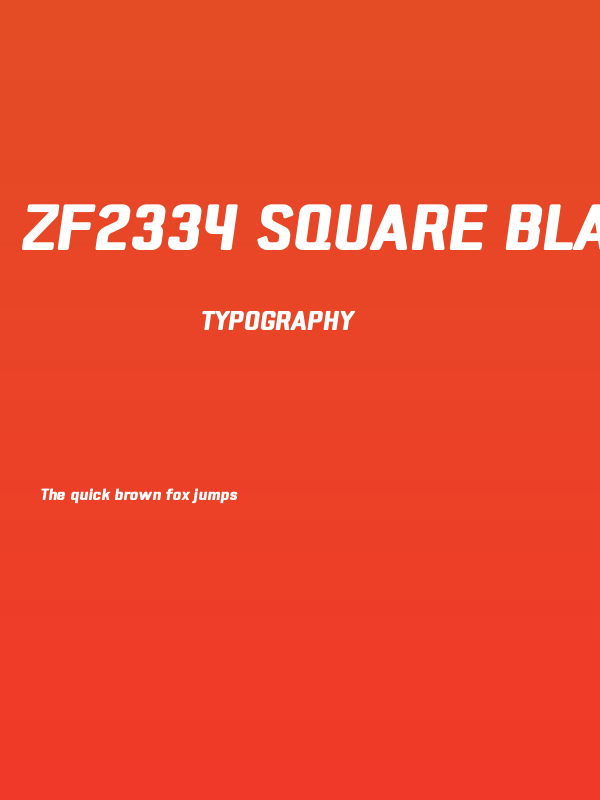ZF2334 Square Black Italic Poster