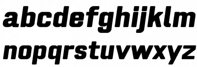 ZF2334 Square Black Italic 字体 小写