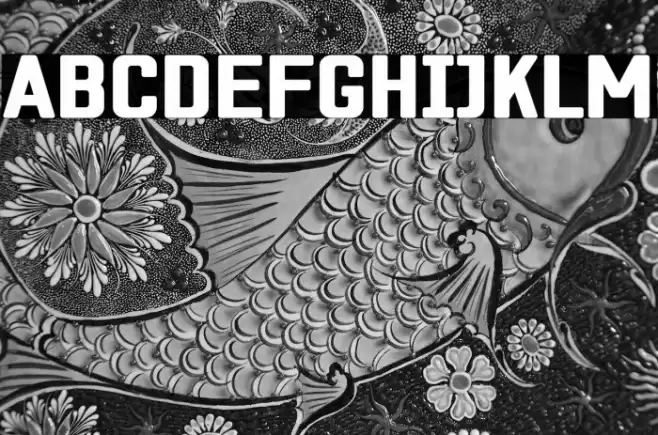 ZF2334 Square Black Font examples