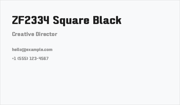ZF2334 Square Black Business Card