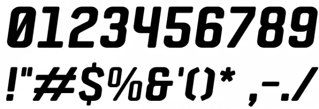ZF2334 Square Bold Italic Caratteri ALTRI CARATTERI