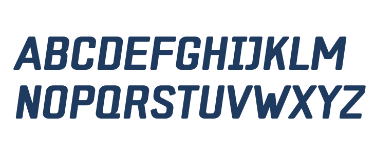 ZF2334 Square Bold Italic Uppercase