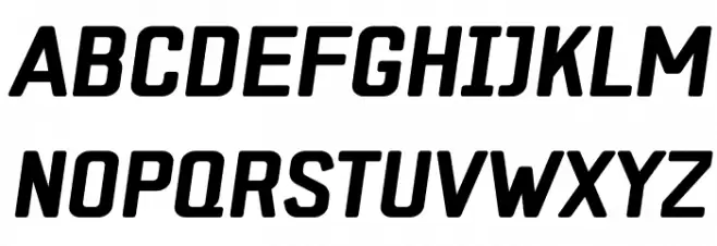 ZF2334 Square Bold Italic Caratteri MAIUSCOLE