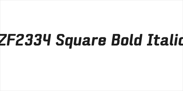 ZF2334 Square Bold Italic Logo