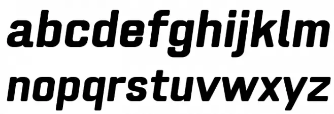 ZF2334 Square Bold Italic Caratteri MINUSCOLO