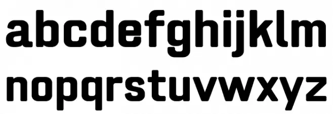 ZF2334 Square Bold Fuentes MINÚSCULAS
