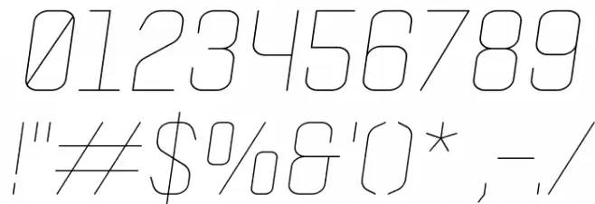 ZF2334 Square Hairline Italic Polices AUTRES CHARS