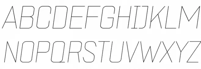 ZF2334 Square Hairline Italic Polices MAJUSCULES