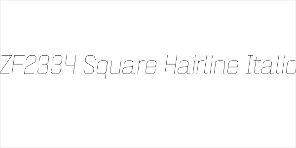 ZF2334 Square Hairline Italic Logo