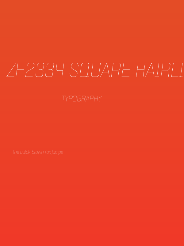ZF2334 Square Hairline Italic Poster