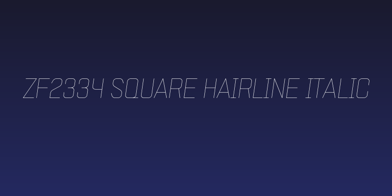 ZF2334 Square Hairline Italic Social Header