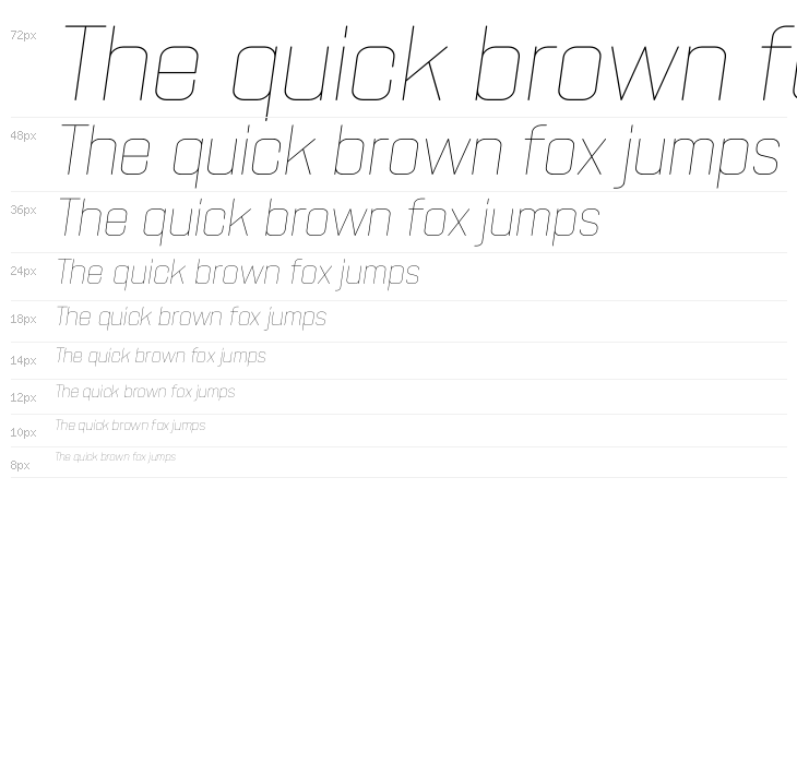 ZF2334 Square Hairline Italic Waterfall