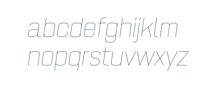 ZF2334 Square Hairline Italic Lowercase