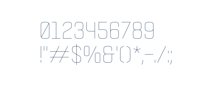 ZF2334 Square Hairline Other Characters