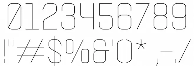 ZF2334 Square Hairline Schriftart Anderer Schreiben