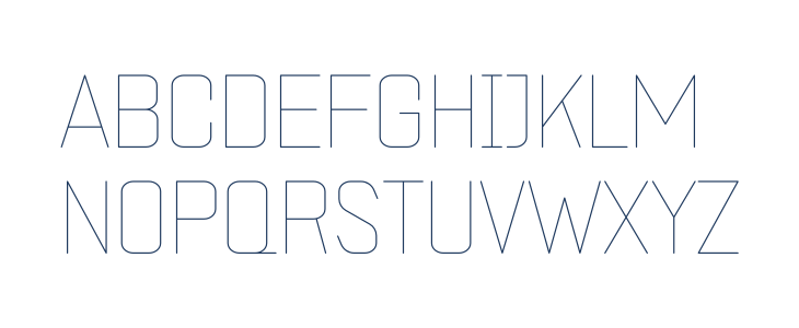 ZF2334 Square Hairline Uppercase