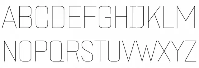 ZF2334 Square Hairline Schriftart Gro&szlig;