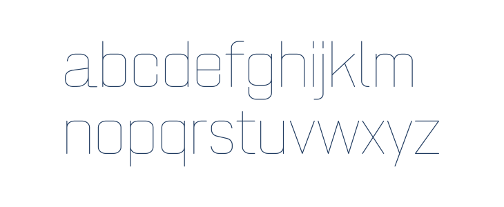 ZF2334 Square Hairline Lowercase