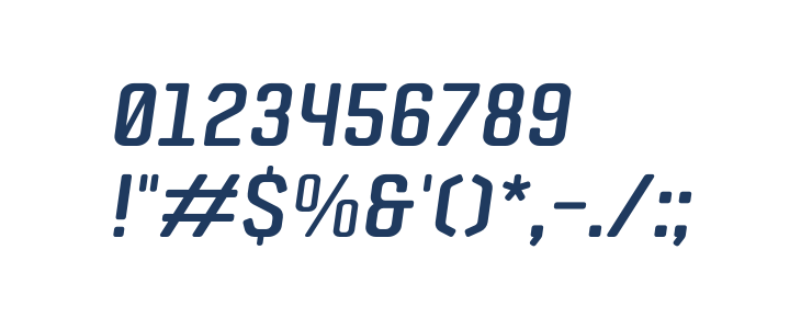 ZF2334 Square Italic Other Characters