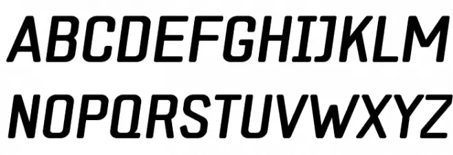 ZF2334 Square Italic फ़ॉन्ट अपरकेस