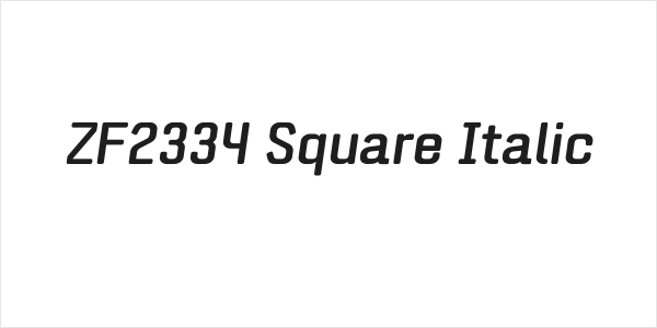 ZF2334 Square Italic Logo