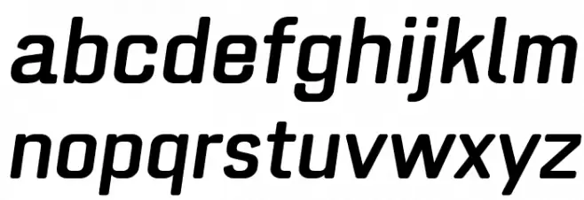 ZF2334 Square Italic फ़ॉन्ट लोअरकेस