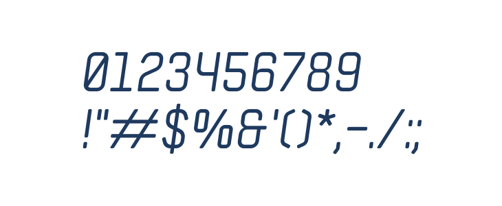 ZF2334 Square Light Italic Other Characters