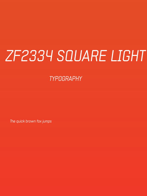 ZF2334 Square Light Italic Poster