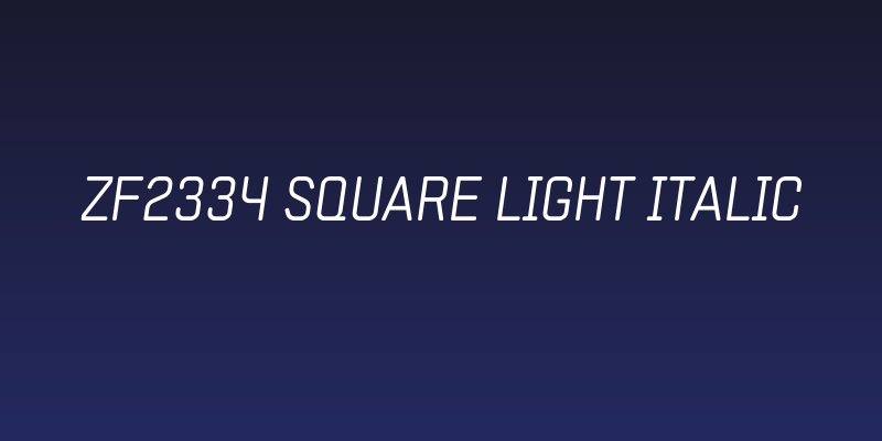 ZF2334 Square Light Italic Social Header