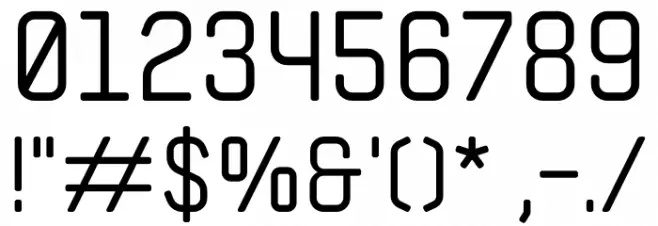 ZF2334 Square Light Schriftart Anderer Schreiben