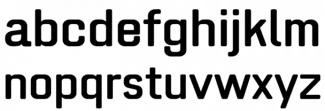 ZF2334 Square Regular Schriftart Kleinbuchstaben