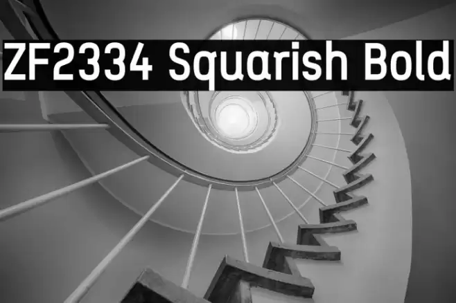 ZF2334 Squarish Bold Font examples