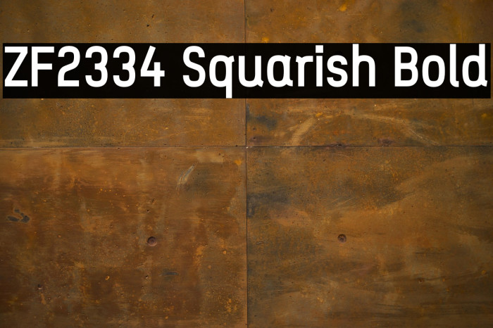 ZF2334 Squarish Bold Example 2