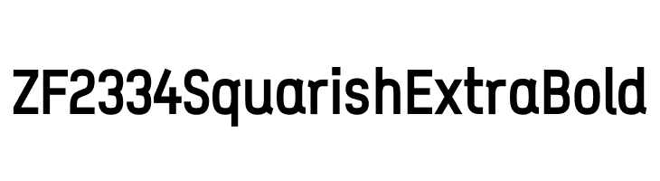 ZF2334 Squarish ExtraBold  नि: शुल्क फ़ॉन्ट्स डाउनलोड
