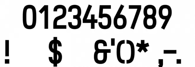 ZF2334 Squarish ExtraBold Font OTHER CHARS