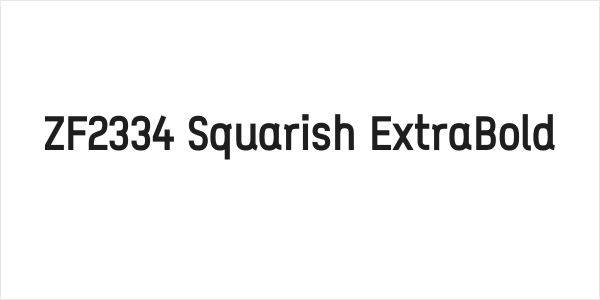 ZF2334 Squarish ExtraBold Logo