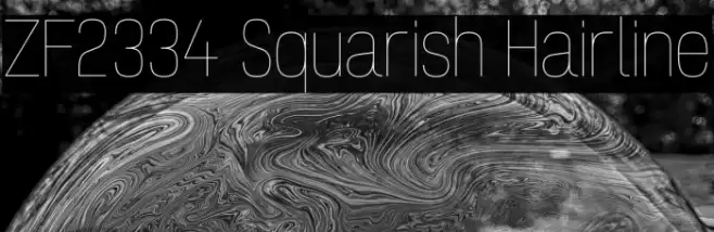 ZF2334 Squarish Hairline Font examples