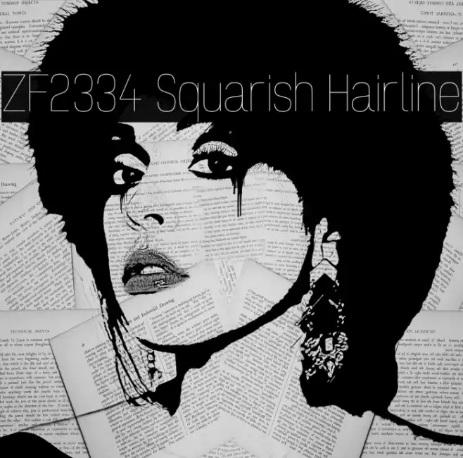 ZF2334 Squarish Hairline Font examples