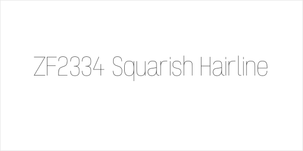 ZF2334 Squarish Hairline Logo