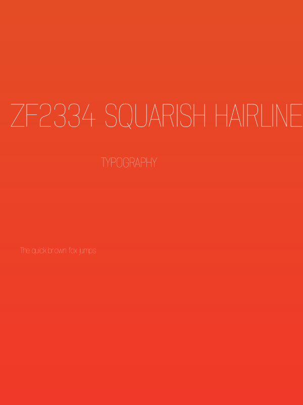 ZF2334 Squarish Hairline Poster