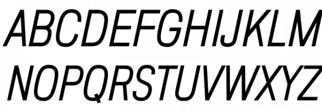 ZF2334 Squarish Regular Italic Шрифта ВЕРХНИЙ