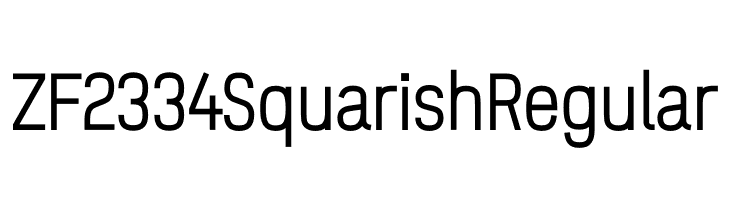 ZF2334 Squarish Regular  font caratteri gratis