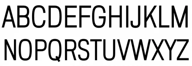ZF2334 Squarish Regular Schriftart Groß