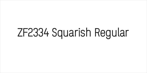 ZF2334 Squarish Regular Logo