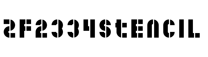 ZF2334 Stencil  नि: शुल्क फ़ॉन्ट्स डाउनलोड